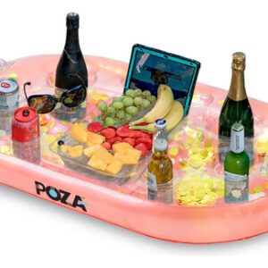 Enfriador Flotante Inflable Oro Rosa 8 Soportes Para Bebidas Oro Rosa