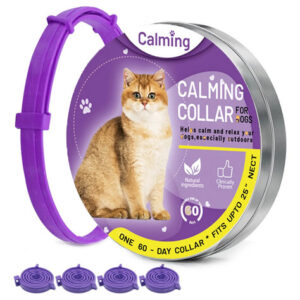 Collares Calmantes Para Perros Y Gatos 4 Piezas Ajustables Púrpura Nombre Del Diseño Tamaño Del Collar