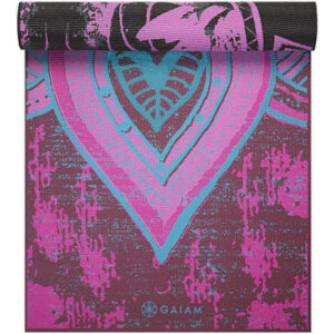 Tapete Yoga Gaiam Premium Reversible Antideslizante 6mm Negro Violeta