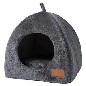 Cama Portátil Para Gatos Y Perros Con Cojín Lavable Gris L Gris Oscuro Diseño