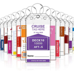 Soportes Para Etiquetas De Equipaje Para Cruceros 18 Piezas Transparente Nombre Del Diseño