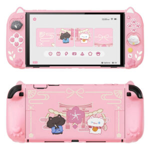 Funda Rígida Rosa Para Nintendo Switch 2 Con Diseño Kawaii Color