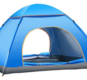 Casa De Campaña Portátil Para 4 Personas Impermeable Y Liger Azul