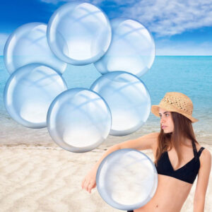 12 Pelotas De Playa Inflables Transparentes 40 Cm Para Veran Transparente Nombre Del Diseño
