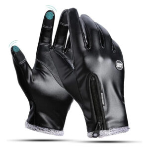 Guantes Térmicos Pantalla Táctil Para Ciclismo Y Running Negro Talla
