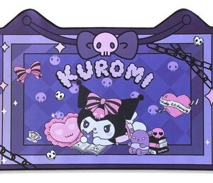 Alfombrilla De Mouse Grande Rosa Para Juegos O Trabajo En Ca Negro Diseño Impreso