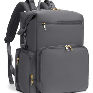Mochila De Neopreno Para Pañales Color Gris 33 Litros Cambia Gris Oscuro Diseño De La Tela