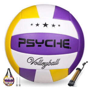 Voleibol Tamaño 5 Suave Para Niños Y Adultos Interior Exteri Morado Amarillo Blanco