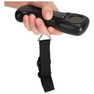 Báscula De Equipaje Digital Portátil 50 Kg Mango Antidesliza Negro