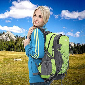 Mochila De Senderismo Ligera 35l 40l Impermeable Camping Verde