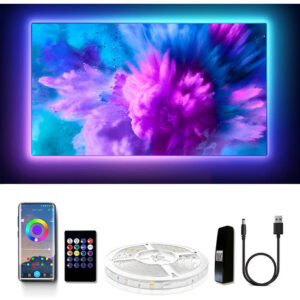 Luces Led Bluetooth Para Tv De 55 A 75 Pulgadas Con Control Rgb
