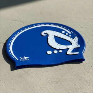Gorra De Natación Unisex De Silicona Impermeable Azul Unital Azul Diseño De La Tela Talla