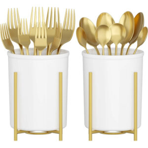 Organizador De Cubiertos Metálico 2 Piezas Para Cocina Color