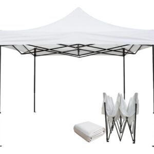 Toldo Plegable Profesional 3x3 Con Lona Oxford 420d Blanco Color