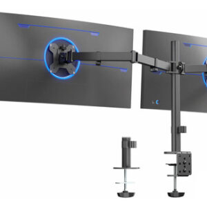 Soporte Ajustable De Escritorio Para Doble Monitor 38 Pulgad Color