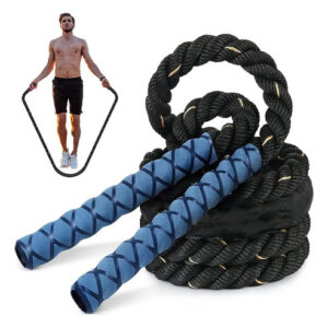 Cuerda Para Saltar Pesada Antideslizante Ideal Gimnasio 1300 Negro