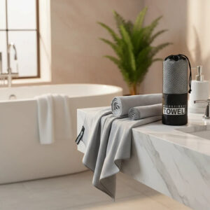 Toalla Deportiva Microfibra Suave 3 Piezas Para Gym Yoga Gris Nombre Del Diseño