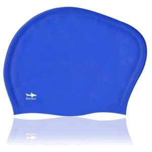 Gorra De Natación Mujer Adulto Silicona Impermeable Azul Azul Diseño De La Tela Talla