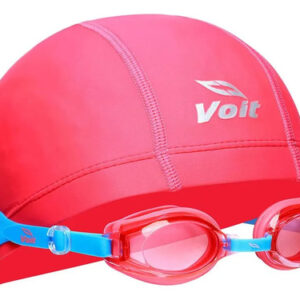 Set De Natación Gorra Y Goggles Rosa Adulto Ajustable Rosa