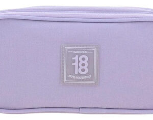 Lapicera Lila Doble Compartimento Unisex Adulto 11x23 Cm 170 Color Nombre Del Diseño