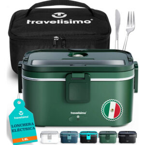 Lonchera Eléctrica Portátil 1.8l Fiambrera Térmica Verde Verde Oscuro