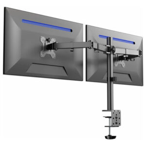 Soporte Doble Para Monitor Ajustable Hasta 32 Pulgadas Negro Color