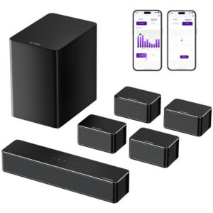 Barra De Sonido 7.1 Con Subwoofer Inalámbrico 410 W Negro O Plateado Frecuencia