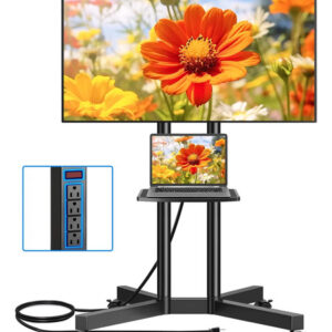 Soporte De Tv Móvil 32 A 75 Pulgadas Con Toma De Corriente Color