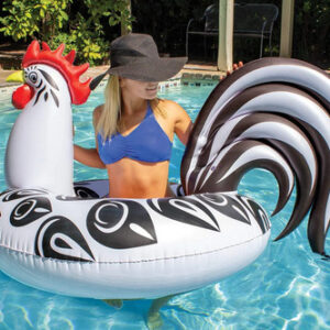Flotador Inflable Fiesta Piscina 122 Cm Negro Blanco Rojo Negro, Blanco, Rojo
