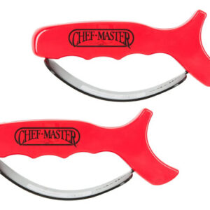 Afilador De Cuchillos Profesional Con Carburo Mango Ergonómi Rojo