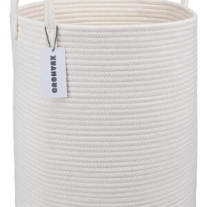 Cesta De Cuerda De Algodón Grande Blanca Para Ropa Y Juguete Blanco Nombre Del Diseño