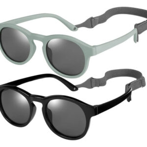 Lentes De Sol Para Niños 2 Gafas Polarizadas Protección Uv 3 Diseño Verde/negro Negro Color Del Armazón Color De La Varilla