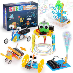 Kit Ciencia Stem Niños 6 Robots Construcción Experimentos Personaje Color