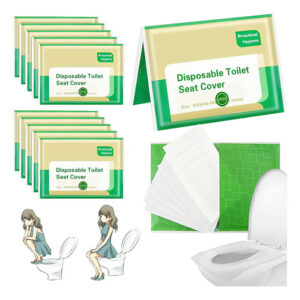 Cubre Asiento Inodoro Desechable 100 Piezas Viajes Baños Púb Color Nombre Del Diseño