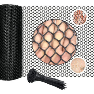 Valla De Plástico Negra Para Mascotas 40x500cm Jardín Negro