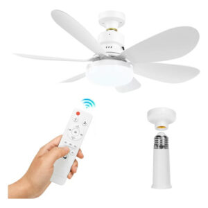 Ventilador De Techo Con Luz Led 40w Control Remoto 52cm Blan 0 Mm Frecuencia Color De La Estructura Color De Las Aspas Material De Las Aspas 0