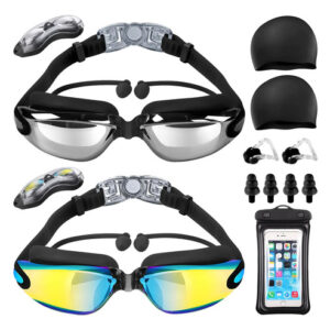 Juego De Gafas De Natación 10 En 1 Antideslizantes Para Adul A