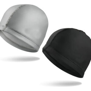 Gorros De Natación Elásticos Impermeables Para Adulto Negro/plata Diseño De La Tela Talla