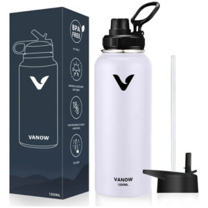 Termo Acero Inoxidable 1,2 Litros Doble Pared Antigoteo Blan Blanco