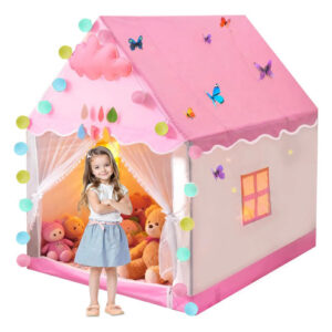 Casa De Campaña Infantil Rosa Castillo Princesa Plegable Con A-rosa