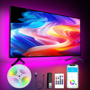 Luces Led Para Tv 16.4 Pies Retroiluminación Bluetooth Rgb Color De La Luz