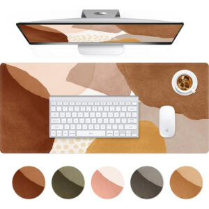 Alfombrilla Grande Para Computadora Xxl Antideslizante Imper Color Block Desk Mat Diseño Impreso