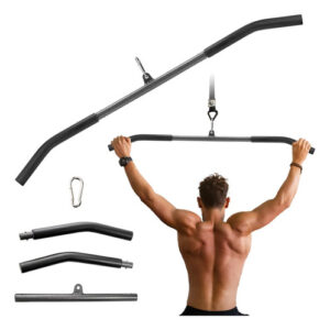 Barra Lat Desplegable 99 Cm Antideslizante Para Gimnasio Negro