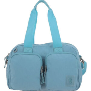 Bolso De Mano Azul Marino Práctico Con Cierre Y Asa Ajustabl Azul Marino Diseño De La Tela Acabado De Los Herrajes Color De La Correa De Hombro