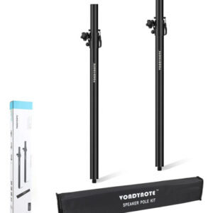 Juego De 2 Postes De Altavoz Ajustables 76-121 Cm Soporte 55 Color