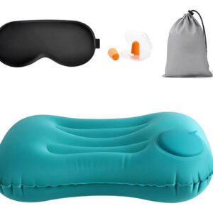 Almohadas Inflables Ultraligeras Para Viajar Color Turquesa Turquesa