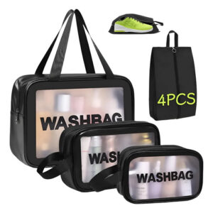 Bolsa De Maquillaje Impermeable 4 Piezas Organizadores Viaje Color