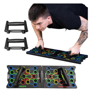 Tablero Push Up 9 En 1 Plegable Para Entrenamiento En Casa Negro