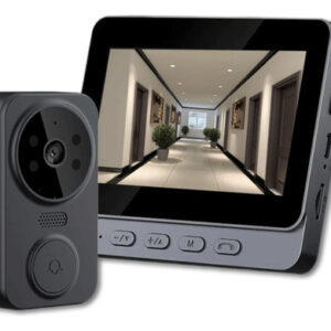 Timbre De Vídeo Inalámbrico 1080p Hd Cámara Visión Nocturna Negro