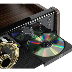 Tocadiscos Victrola Bluetooth Fm Casete Cd 33 45 78 Rpm Color Marrón Oscuro